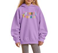 Generico Ragazze Felpa con Cappuccio Manica Lunga Maniche Lunghe per Bambini Pullover Ampia Accogliente Graziosa Giacca alla Moda Taglia Hoodie Comfort e Calore 2-13 Anni Invernale