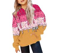 Generico Ragazze Felpa con Cappuccio Manica Lunga Sportivo Bambina Leggero Top Teenager Classics a Maniche Lunghe Cappotto Homewear per Bambini lescenti Regalo Bambine e 4-15 Anni