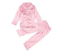 Generico Ragazze Ragazzi Pigiama Manica Lunga Abbigliamento da Casa Set Biancheria Intima Termica Camicetta a Maniche Lunghe e con Pantaloni Lunghi in Cotone Adatto per Il Gioco nel Tempo Libero