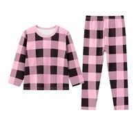 Generico Ragazze Ragazzi Pigiama Manica Lunga Comodo Abbottonato Autunnale Invernale Pigiami Set Rimani al Caldo in Autunno e Inverno Idea Regalo per Bambine dai 2 ai 7 Anni