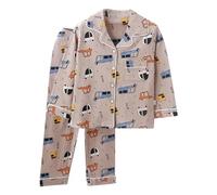Generico Ragazze Ragazzi Pigiama Manica Lunga,Pigiama Morbido Due Pezzi Caldo Biancheria da Notte Kawaii Rimani al in Autunno e Inverno Cotone a Maniche Lunghe Ideale per la Primavera l'autunno
