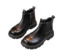 Generico Ragazze Scarpe per Bambine Traspirante Morbido Casual Stivaletti Stringati Bambina in Cotone Spesse Chelsea perBambini Autunnali Invernali Scarpine Primi Passi Le Passeggiate All'aperto