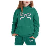 Generico Ragazze Set di Abbigliamento Tempo Libero 2 Pezzi da casa Felpata Jogging Ginnastica Felpa e Pantaloni a Gamba Larga Jogger Tuta Autunno Inverno Outfit per Jogging,la Casa,Scuola, Spesa