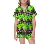Generico Ragazzi E Ragazze Pigiama Halloween Comoda Biancheria da Notte Dinosauro Scavatore Squalo Costume A Zucca Stampato Set Colorato per Giocare Indossare Sleepwears