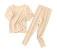 Generico Ragazzi Ragazze Pigiama Manica Lunga,Abbigliamento da Casa Traspirante Bambini Notte Invernale Biancheria Kawaii Abbigliamento per Facile Accesso Adatto Il Gioco nel Tempo Libero