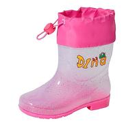 Generico Ragazzo E Ragazza Stivaletti,Stivali da Pioggia Impermeabili Ultraleggeri Scarpe Acqua per Bambini in Gomma Comodi Stivaletti Cartone Animato a Piedi Nudi Adolescenti Ragazze 4-12 Anni