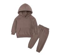 Generico Ragazzo Tuta In Felpa Sportiva Completo T Shirt Pantalone Da Calcio Cordinata Full Print E Ragazzi Ragazze Abbigliamento Set Con Cappuccio Pantaloni Di Felpe 3-15 Anni