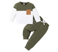 Generico Ragazzo Tuta in Felpa Sportiva,Felpata Jogging Ginnastica da Calcio Maniche Lunghe Girocollo Primavera Sportiva Completo Set Autunno Inverno Outfit per Regalo