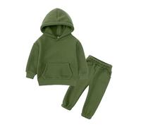 Generico Ragazzo Tuta in Felpa Sportiva Felpata Jogging Ginnastica da Calcio Top+Pantalone per Ragazzi Primavera Completo Set Taglie Forti Autunno Inverno Regalo