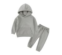 Generico Ragazzo Tuta in Felpa Sportiva Felpata Jogging Ginnastica da Calcio Top+Pantalone per Ragazzi Primavera Completo Set Taglie Forti Autunno Inverno Regalo