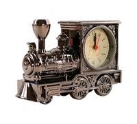 Generico Railroad Desk Clock - Train Model Timer | Powered Decoration with Quiet Mechanism, Antique Style Table Clock with Retro Finish, Interior Decor Display, Study Bedroom Placement