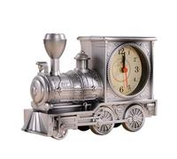 Generico Railroad Desk Clock - Train Model Timer | Powered Decoration with Quiet Mechanism, Antique Style Table Clock with Retro Finish, Interior Decor Display, Study Bedroom Placement