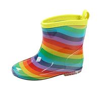 Generico Rain Boot Kids, Scarpe da Barca Unisex - Bambini e ragazzi- Stivali da Pioggia Impermeabili per Ragazzi e Ragazze, Casual, con Suola Morbida e Cinturino da Polso, Tinta Unita