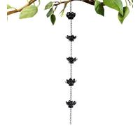 Generico Rain Chains for Gutters - Iron Decorative Flower Shape | Gutter Chain Downspout | for Home Exterior Garden Yard Outdoor Landscape Decoration Courtyard Backyard Porch