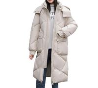 Generico Rain Coat Donna Giacca Similpelle Donna Coat Foreign Trade Korean Version Of Thickened Bread Clothes Down Cotton Clothes Cotton Women S Loose Cappotti Invernali White L
