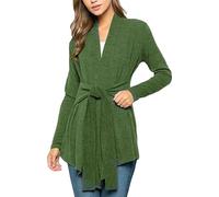 Generico Rain Coat Donna Giubbino 100 Gr Donna Antipioggia 2024 Autumn Hot Women S New Long Sleeved Tied Cardigan Top Giacche Invernali Giubbotto 100 Grammi Green L