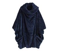 Generico Rain Coat Donna Giubbino 100 Gr Donna Antipioggia Cardigan Bavero Giacca Manica Double- Da In Peluche Cappotto Grande Taglie Forti Giacca Mezza Stagione Felpa Lunga Navy L