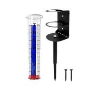 Generico Rain Gauge - 12.8 inch Accurate Meter Device with Metal Stand | Outdoor Rain Meter Gauge for Weather, Home, Garden, Monitoring, And Backyard Yard Tracking