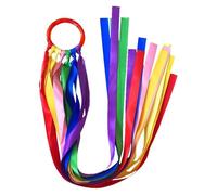 Generico Rainbow Dance Ribbons, Twirling Wrist Streamers, Sturdy Performance Toy with Sturdy Material, Dance Accessory for Ballet, Stage, And Talent Show, Fun Gear for Preschool And Holiday