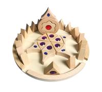 Generico Rainbow Gem Blocks - Wood 29x29x2.8cm | Wooden Early Learning Stacking Blocks | Sparkling Educational Cognitive Development Toy Ornament For Kids Preschool Home Play