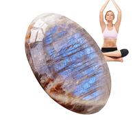 Generico Rainbow Moonstone Gem - Natural Crystal 5-6cm | Polished Smooth, Handmade Healing Crystal | Multipurpose Stone for Positive Energy Meditation Jewelry Making Use