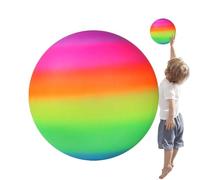 Generico Rainbow Soccer Ball - Portable Toy, Leakproof Space Saving Sphere | Color Inflatable Ball Toy for Kids Boys Outdoor Summer Beach Pool Party Playtime Inflatable Fun Activity Game Sport Holiday T