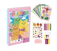 Generico Rainbows Scratch Paper, Magic Art Postcard, Party Favor Kit, Creative Drawing Sheet, Colorful Sketched Pad, Black Scratch off Note, Artistic Craft Set