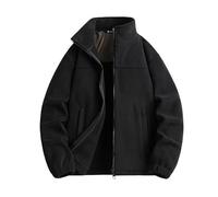 Generico Raincoat Giacca Donna Piumini Donna Invernali Giacca In Pile Con Accumulo Di Calore Per Autunno E Inverno Cardigan In Pile Da Uomo E Da Antivento Invernale Black L