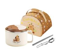 Generico Ramen Bowl Set, 1300ml Capybara Ramen Bowl with Chopsticks, Large Capacity Tableware for Everyday Dining, Soup, Noodle, Salad, Cereal, Fruit, Ideal for Dormitory, Apartment, Travel