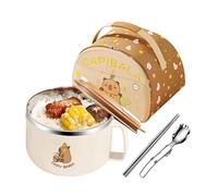 Generico Ramen Bowl Set, 1300ml Capybara Ramen Bowl with Chopsticks, Large Capacity Tableware for Everyday Dining, Soup, Noodle, Salad, Cereal, Fruit, Office, School, Dormitory, Apartment