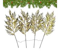 Generico Rami di pino artificiale luminosi - Decorazione natalizia a batteria | per la casa Ghirlanda Tavolo Albero Interni Esterni Inverno Festa Illuminazione decorativa Atmosfera creativa e