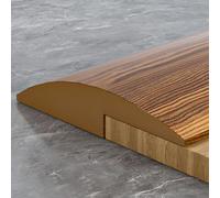 Generico Rampa per Soglia Porta in PVC Striscia di Transizione Pavimento Striscia di Rifinitura per Bordatura Moquette Strisce di Copertura Autoadesive per Pavimenti (caffè 100 * 3 cm)