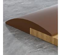 Generico Rampa per Soglia Porta in PVC Striscia di Transizione Pavimento Striscia di Rifinitura per Bordatura Moquette Strisce di Copertura Autoadesive per Pavimenti (Marrone 100 * 3 cm)