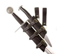 Genérico Rana di custodia medievale, custodia regolabile per spada da cavaliere con bastone, funa leggera di rana con foglia, per costume da pirata, guerriero, cosplay
