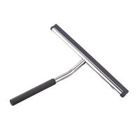 Generico Raschietto for Doccia in Silicone da 10'' Pollici, Colore Nero e Grigio, con Gancio, detergente for Bagno, Cucina, vetri, Auto(K)