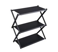 Generico Rastrelliera Da Campeggio Pieghevole, Con Design A 3 Livelli, 33x17,5x36,5 Cm, Ripiani Da Campeggio, Supporto Portatile, Facile Installazione Per Da Esterno, Picnic, Escursionismo, Zaino