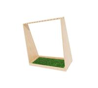 Generico Rastrelliera for Mazze da Golf, può Contenere 13 Mazze da Golf, Supporto for Putter, con Tappetino in Erba Artificiale,for Garage Domestico(Wood Color)