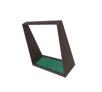 Generico Rastrelliera for Mazze da Golf, può Contenere 13 Mazze da Golf, Supporto for Putter, con Tappetino in Erba Artificiale,for Garage Domestico(Brown)