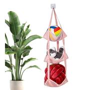 Generico Rastrelliera Per Palloni - Supporto Pallone, Intrecciata, Rete Portaoggetti - Sopra La Porta Per Basket Calcio Volley Peluche Giocattoli Casa Garage Camera Bambini Organizzatore Sport