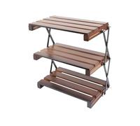 Generico Rastrelliera pieghevole per campeggio, Rastrelliera da campeggio | Scrivania da picnic Scaffale portaoggetti C