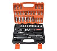 Generico Ratcheting Wrench Set, New Slim Hand Tool Ratchet, Complete Socket Tool Kit with 46 Adjustment Tools (Orange 53pcs/Set)