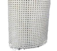 Generico Rattan Naturale Rotolo,Tessuto Rattan Artigiana Rotolo di Rattan Naturale 40-45cm, Fettuccia Canna Intrecciata A Mano per Riparazione Sedie E Mobili(Bleached,40cm x 1.8 Meters)