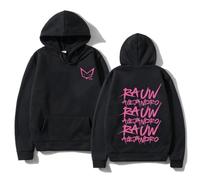 Generico Rauw Alejandro 2024 Felpa Con Cappuccio Stampata per Uomo e Donna - Moda Hip Hop Casual (2 XS)