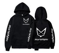 Generico Rauw Alejandro Felpe con Cappuccio Oversize Hip Hop Felpa Casual Unisex Adult M Black