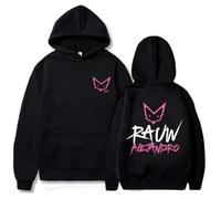 Generico Rauw Alejandro Felpe con Cappuccio Streetwear 2024 per Uomo e Donna Felpe Oversize Moda retrò Streetwear (11 M)