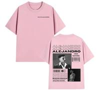 Generico Rauw Alejandro T-Shirt da Uomo E da Donna T-Shirt a Maniche Corte in Stile retrò T-Shirt Casual Oversize (4 S)