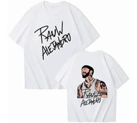 Generico Raw Alejandro T-Shirt T-Shirt Oversize a Maniche Corte Stampata in 2D per Uomo e Donna T-Shirt Hip-Hop alla Moda (1 XS)