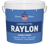Generico Raylon Lavabile Extra, Pittura Acrilica Opaca Vellutata, Bianco Vogue, Antimuffa, Traspirante 13L