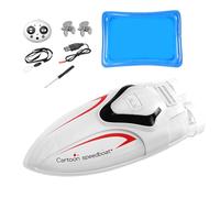 Generico RC Boat, 2.4GHz Mini Interactive Submarine Speedboat Toy for Kids, Portable Water Stunt Toy for Bathtub Fun, Washbasin Play, Pool Time, and Indoor Home Entertainment Use