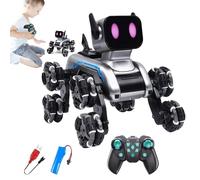 Genérico RC Cane Robot Giocattolo per Bambini Piccoli | Giocattoli per Bambini Telecomando a Otto Ruote per Camera Da Patio Esterno Soggiorno Ragazze Bambini